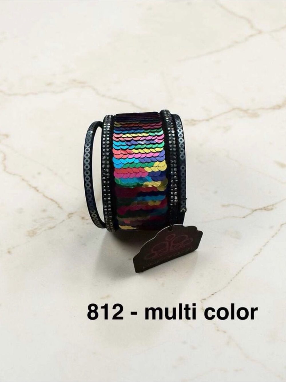 Multi Color Sequin Urban Wrap Bracelet 812